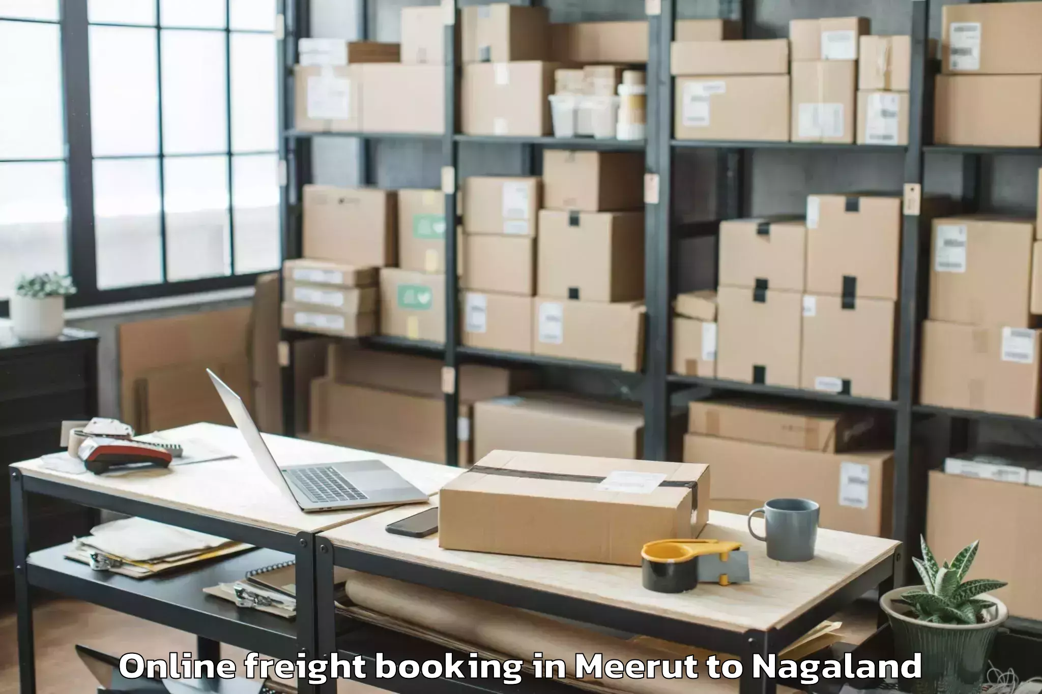 Reliable Meerut to Lotsu Online Freight Booking